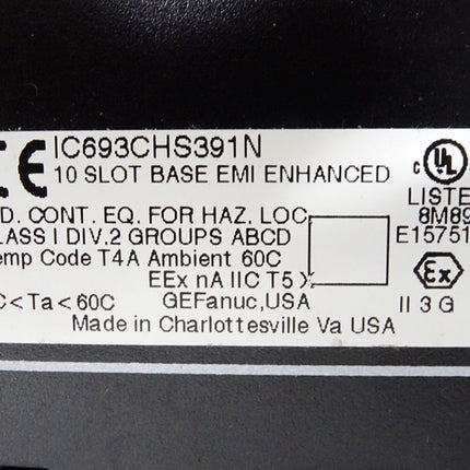 Fanuc GE IC693CHS391N IC693CHS391 N 10 slot base EMI Enhanced / Neu OVP - Maranos.de