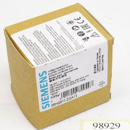 Siemens Hilfsschalterblock 3RH2911-2GA13 / Neu OVP - Maranos.de