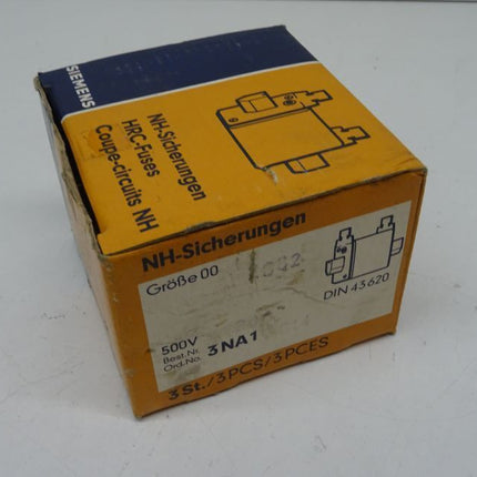 Siemens 3x NH00 Sicherung 20A 3NA1014 / 500V neu-OVP - Maranos.de