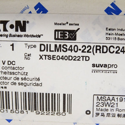 Eaton Sicherheitsschütz 191713 DILMS40-22(RDC24) / Neu OVP - Maranos.de
