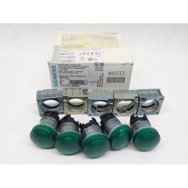 Siemens 3SB3501-6BA40 / 3SB3 501-6BA40 Leuchtmelder Grün NEU-OVP - Maranos.de