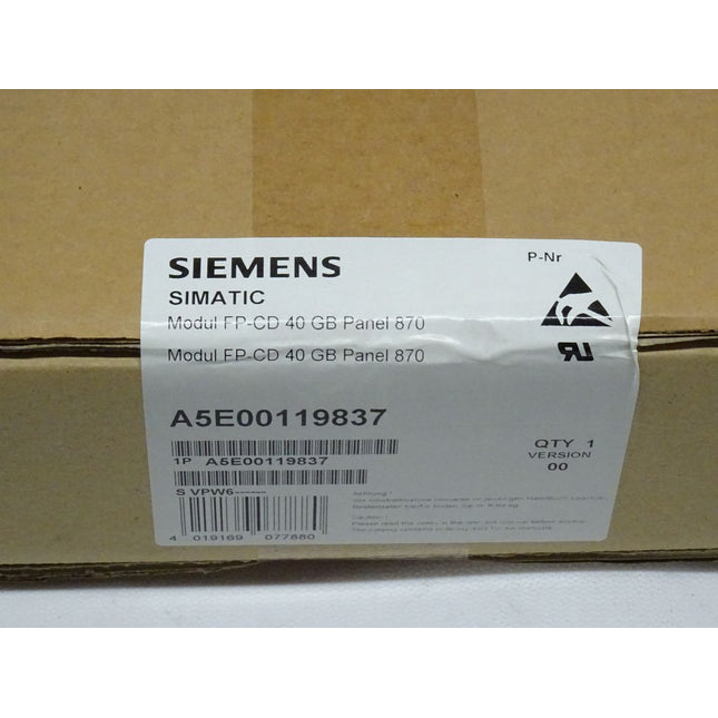 Siemens A5E00119837 Simatic Modul FP-CD 40GB Panel 870 NEU-Versiegelt - Maranos.de