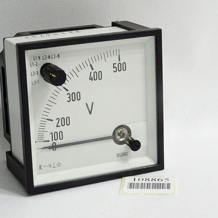 Zurc Voltmeter 0-500V mit 6 Schalterpositionen für Messumschaltung - Maranos.de
