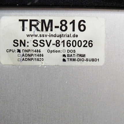SSV Industrial Bedienterminal TRM-816 DNP/1486 BAT-TRM TRM-DIO-SUBD1 - Maranos.de