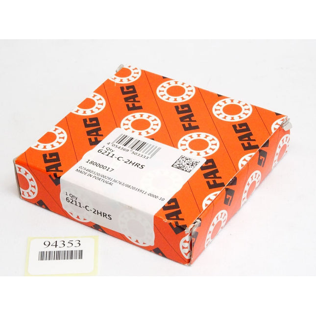 FAG Rillenkugellager 6211-C-2HRS / Neu OVP - Maranos.de