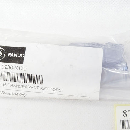 Fanuc A02B-0236-K170 / Set of 55 transparent Key Tops / Neu - Maranos.de