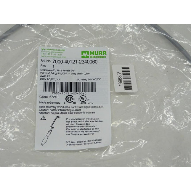 Murr Elektronik 7000-40121-2340060 / M12 / Code 67210 NEU - Maranos.de