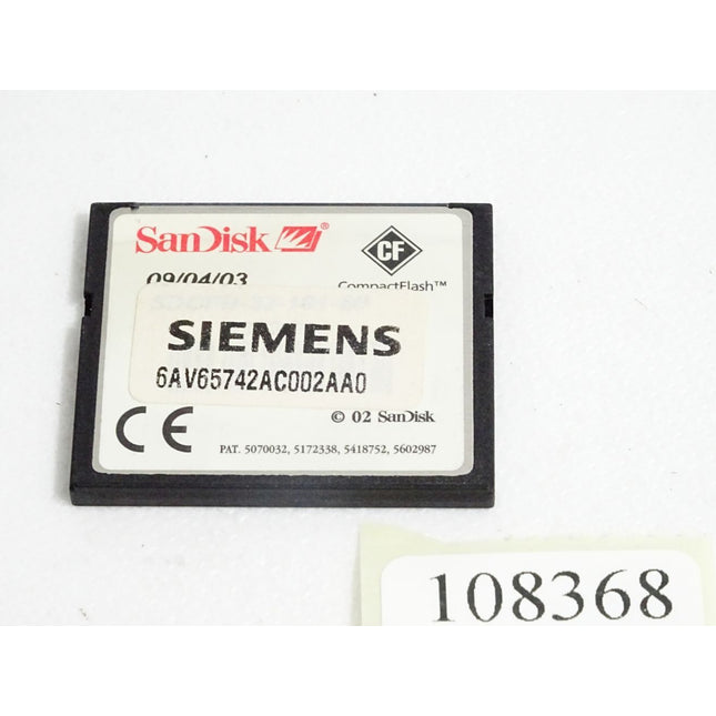 Siemens Memory Card 6AV6574-2AC00-2AA0 6AV6 574-2AC00-2AA0 - Maranos.de