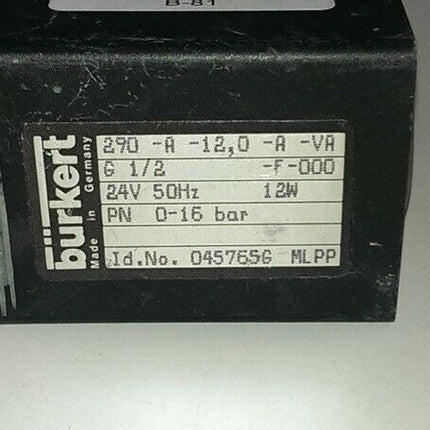 Bürkert 290-A-12,0-A-VA / G1/2 / 24V 12W 0-16bar / 045765G - Maranos.de