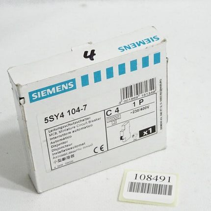 Siemens Leitungsschutzschalter 5SY4104-7 / Neu OVP - Maranos.de