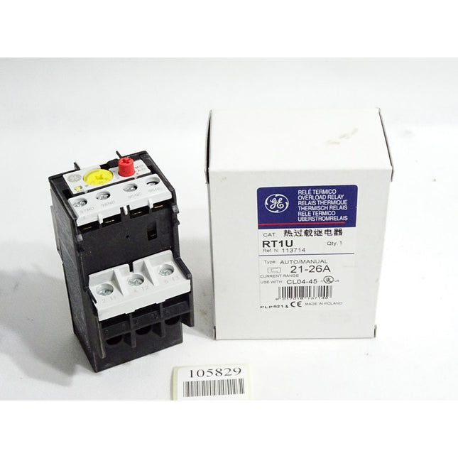 GE General Electric Überstromrelais RT1U 113714 Auto/Manual 21-26A / Neu OVP - Gehäuse gebrochen - Maranos.de