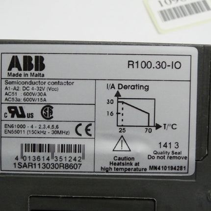 ABB R100.30-IO Semiconductor contactor 1SAR 113030 R8607 MN4101942810041  / Neu OVP - Maranos.de
