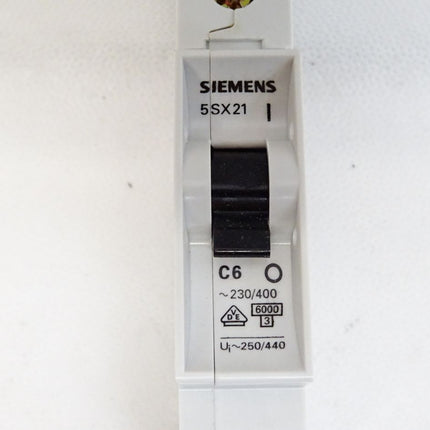 Siemens 5SX2106-7 Leistungsschutzschalter C6 5SX2 106-7 5SX21 / Inhalt : 1 Stück / Neu - Maranos.de