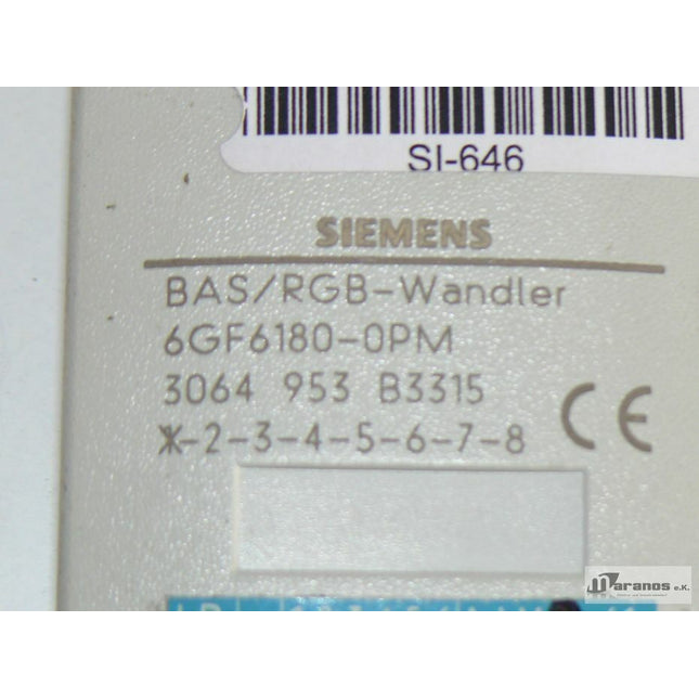Siemens 6GF6180-0PM BAS/RGB-Wandler 6GF6 180-0PM E:06 - Maranos.de