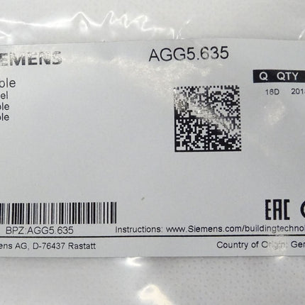 SIEMENS AGG5.635 Kabel / Cable NEU OVP versiegelt - Maranos.de
