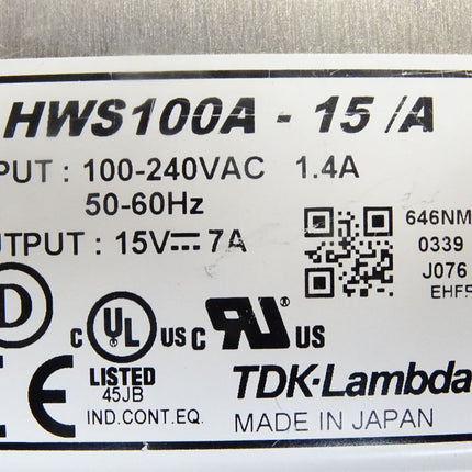 TDK-Lambda HWS100A-15/A - Maranos.de
