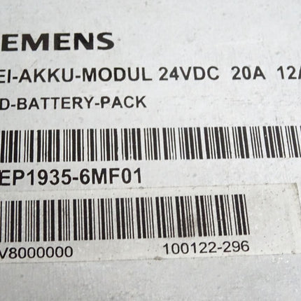 Siemens SITOP Akkumodul 24 V Blei-Akku-Modul 6EP1935-6MF01 - Maranos.de