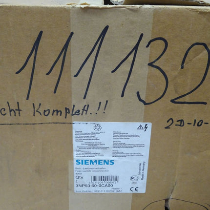 Siemens 3ZX1012-0NP52-1AA1 / 3NP5360-0CA00 / Neu OVP - Maranos.de