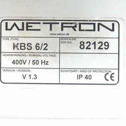 Wetron KBS 6/2 Kurvenblocksteuerung KBS6/2 400V / 50Hz / V 1.3 - Maranos.de