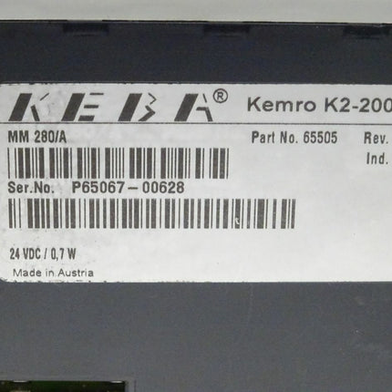 KEBA MM280/A Kemro K2-200 PartNo 65505 - Maranos.de