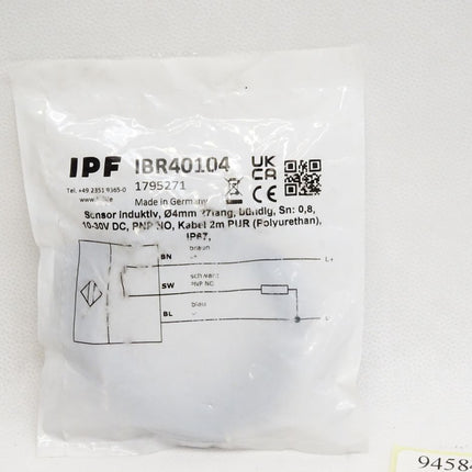 Ipf electronic Sensor Induktiv IBR40104 / Neu OVP - Maranos.de