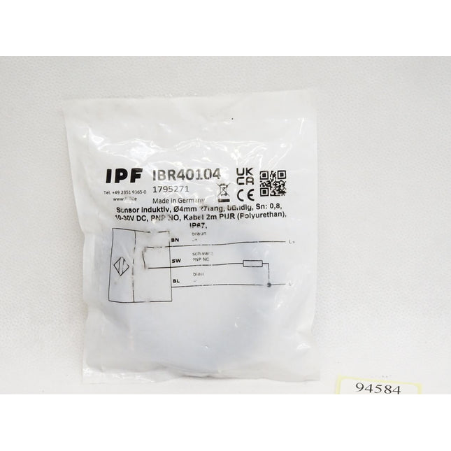 Ipf electronic Sensor Induktiv IBR40104 / Neu OVP - Maranos.de