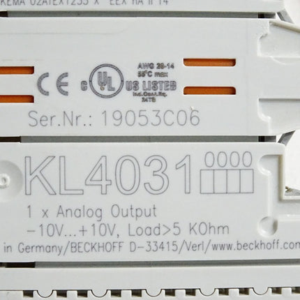 Beckhoff KL4031 analoge Ausgangsklemme - Maranos.de