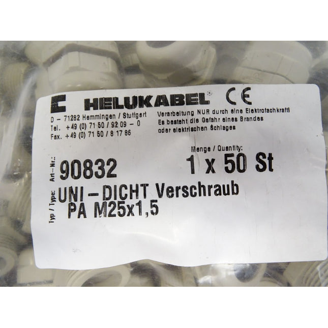 Helukabel UNI-DICHT Verschraub PA M25x1,5 / 90832 / Inhalt : 50 Stück / Neu OVP - Maranos.de