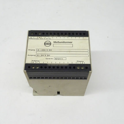 HENN Meßumformer 921217.1 E: 0 - 250 V DC / A: 0 - 24 V DC Hilfsenergie 220 V 50 Hz - Maranos.de