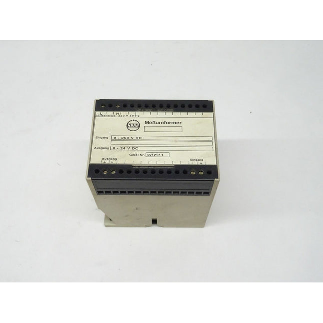 HENN Meßumformer 921217.1 E: 0 - 250 V DC / A: 0 - 24 V DC Hilfsenergie 220 V 50 Hz - Maranos.de