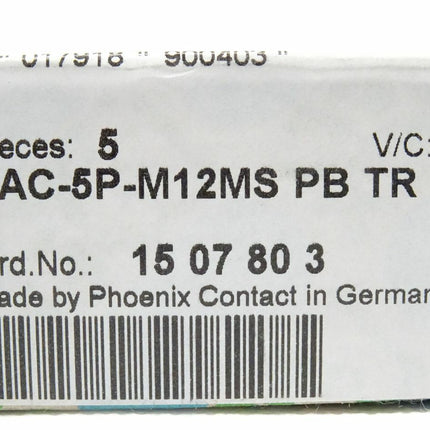 Phoenix Contact 5Stk 1507803 Abschlusswiderstand SAC-5P-M12MS PB TR / 15 07 80 3 NEU-Versiegelt - Maranos.de