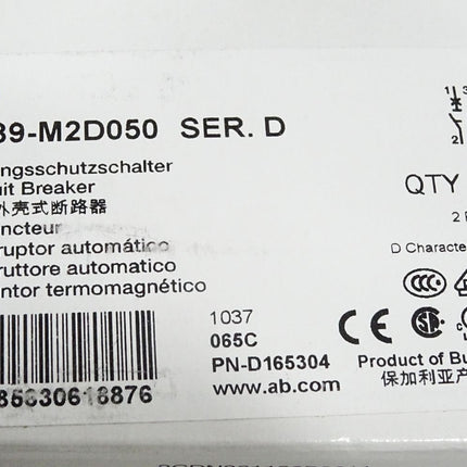 Allen Bradley 1489-M2D050 Leitungsschutzschalter / Neu OVP - Maranos.de
