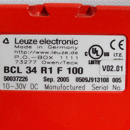 Leuze Electronic Barcodeleser BCL34R1F100 BCL 34 R1 F 100 50037226 / Neuwertig OVP - Maranos.de