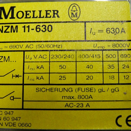 Moeller NZM11-630 Leistungsschalter 630A 690VAC - Maranos.de