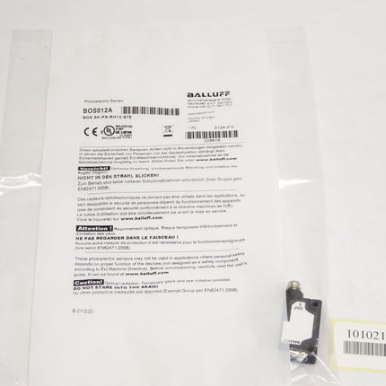 Balluff BOS012A BOS 5K-PS-RH12-S75 Lichttaster mit Hintergrundausblendung / Neu OVP - Maranos.de
