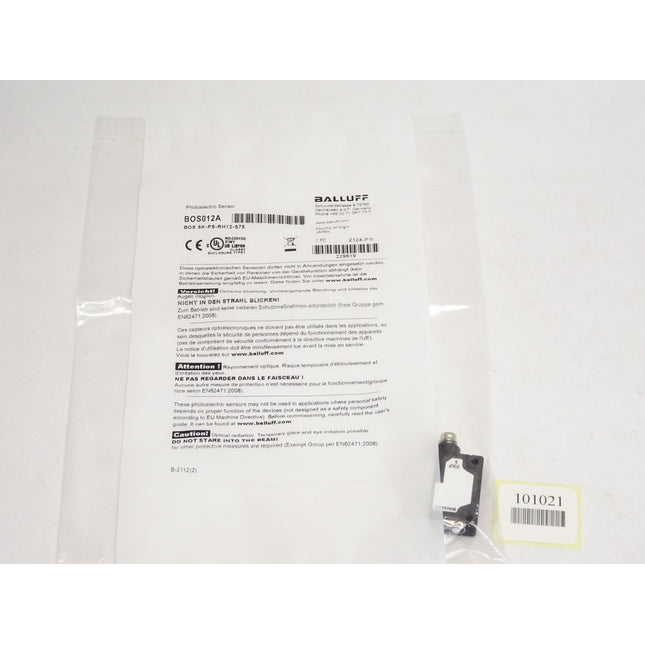 Balluff BOS012A BOS 5K-PS-RH12-S75 Lichttaster mit Hintergrundausblendung / Neu OVP - Maranos.de