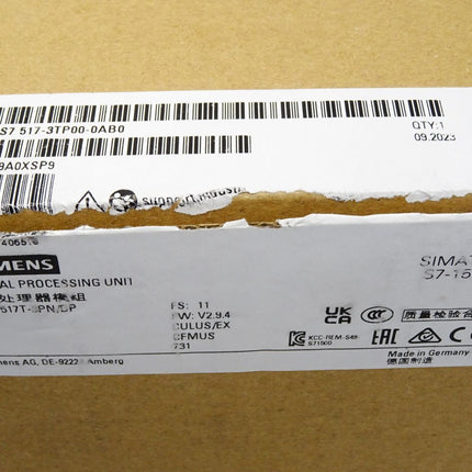 Siemens S7-1500 CPU1517T-3 6ES7517-3TP00-0AB0 6ES7 517-3TP00-0AB0 / Neu OVP - Maranos.de