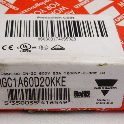 Carlo Gavazzi RGC1A60D20KKE Halbleiterschütz / Neu OVP versiegelt - Maranos.de