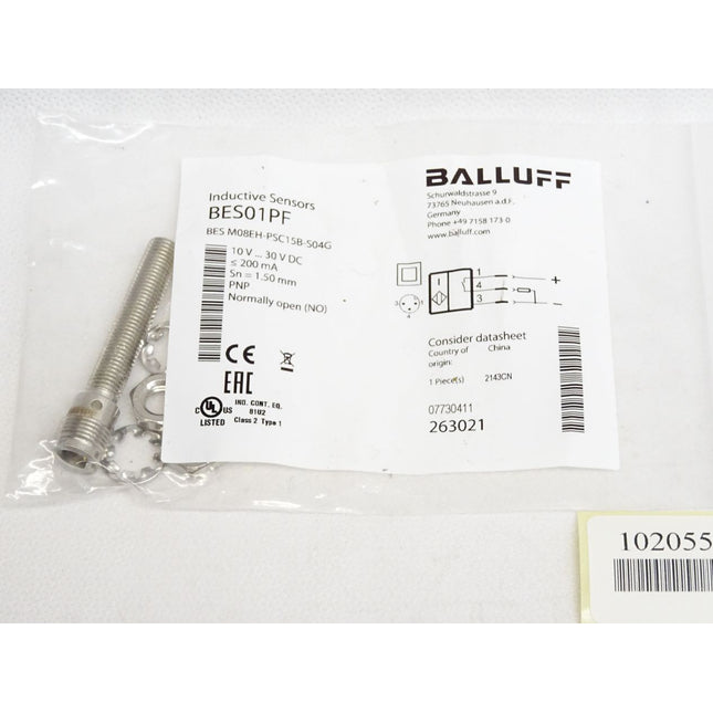 Balluff BES01PF BES M08EH-PSC15B-S04G Induktiver Standardsensor / Neu OVP - Maranos.de