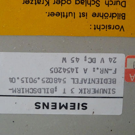 Index S3 Siemens Bildschirm-Bedientafel 548025.9015.04 - Maranos.de