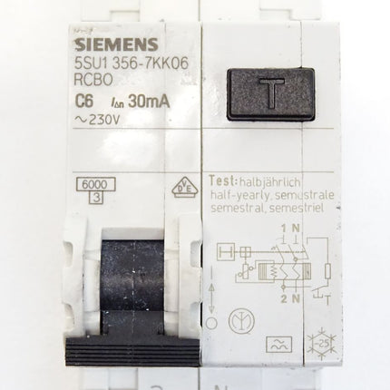 Siemens FI/LS-Schalter 5SU1356-7KK06 C6 RCBO - Maranos.de