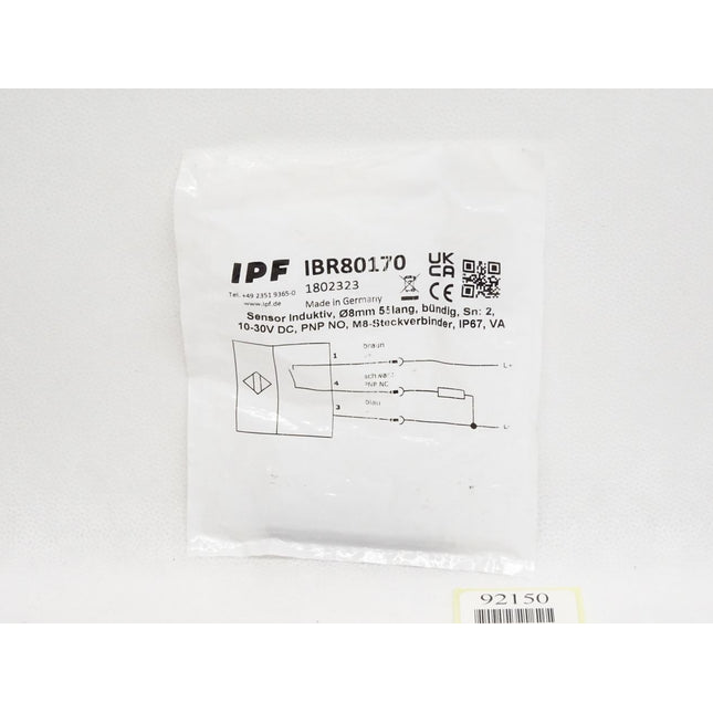 Ipf electronic Sensor Induktiv IBR80170 / Neu OVP - Maranos.de