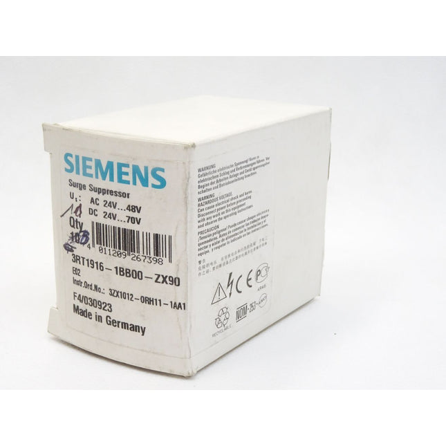 Siemens Surge Suppressor 3RT1916-1BB00-ZX90 / Inhalt : 11 Stück / Neu OVP - Maranos.de