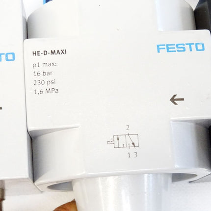 Festo Einschaltventil HEE-D-MAXI-24 + Druckregelventil LR-D-MAXI 162596 + FRZ-D-MAXI + HE-D-MAXI 162774-A - Maranos.de
