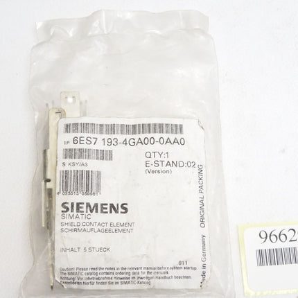 Siemens 6ES7193-4GA00-0AA0 6ES7 193-4GA00-0AA0 Inhalt:5 Stück Neu OVP - Maranos.de