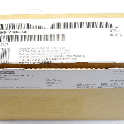 Siemens S7-1500 6ES7540-1AD00-0AA0 6ES7 540-1AD00-0AA0 / Neu OVP - Maranos.de