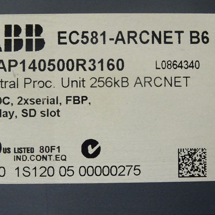 ABB EC581-ARCNET B / 1SAP140500R3160 / CPU 256kB / Neu OVP - Maranos.de