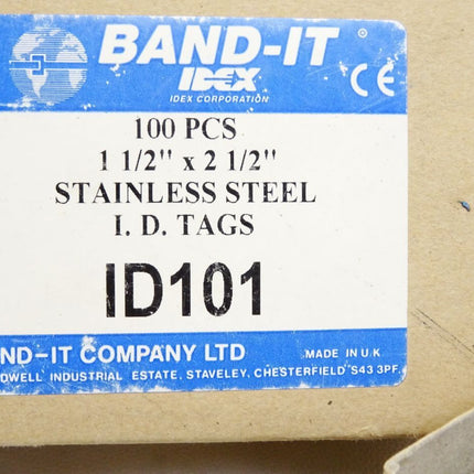 Band-It idex ID101 Kennschild aus Edelstahl / Inhalt : ca. 100Stück / Neu OVP - Maranos.de
