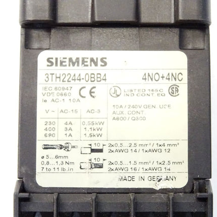 Siemens Hilfsschütz 3TH2244-0BB4 - Maranos.de