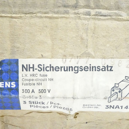 Siemens NH-Sicherungseinsatz 300A 500V / Inhalt : 3 Stück / 3NA1428 / Neu OVP - Maranos.de